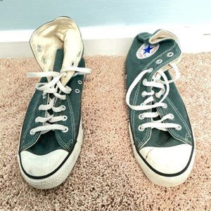 Converse All Star Canvas Sneakers Green Chuck Taylor High Top